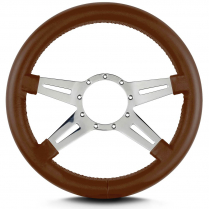 Mark 9 Elegante 14" Thick Grip Steer Wheel Pol Spoke Caramel