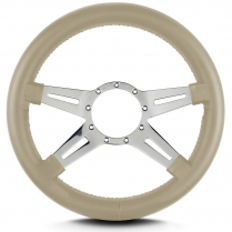 Mark 9 Elegante 14" Thick Grip Steer Wheel Pol Spoke - Bone