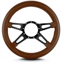 Mark 9 Supreme 14" Thick Grip Steer Wheel Blk Spoke- Caramel