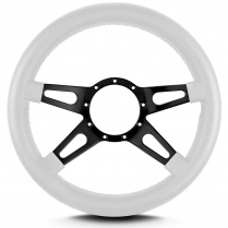 Mark 9 Supreme 14" Thick Grip Steer Wheel Blk Spoke - White