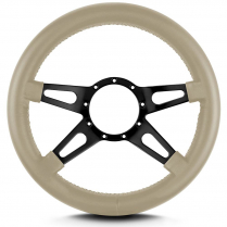 Mark 9 Supreme 14" Thick Grip Steer Wheel Blk Spoke - Bone
