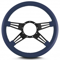 Mark 9 Double Slot 14" Steering Wheel w/Black Spoke - Blue