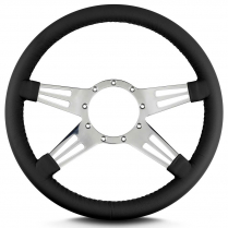 Mark 9 Double Slot 14" Steering Wheel w/Pol Spoke - Black