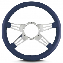 Mark 9 Double Slot 14" Steering Wheel w/Pol Spoke - Blue