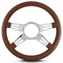 Mark 9 Double Slot 14" Steering Wheel w/Pol Spoke - Caramel