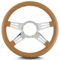 Mark 9 Double Slot 14" Steering Wheel w/Pol Spoke - Chestnut