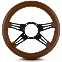 Mark 9 Double Slot 14" Steering Wheel w/Blk Spoke - Caramel