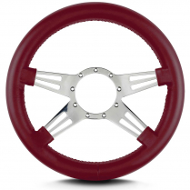 Mark 9 Two Slot 14 Thick Grip Steer Wheel Pol Spoke Burgundy