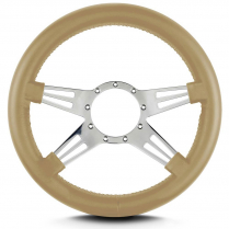 Mark 9 Two Slot 14" Thick Grip Steer Wheel Pol Spoke - Tan