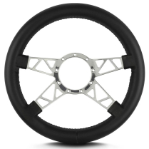 Mark 9 Truss Polished Thick Grip Steering Wheel - Black