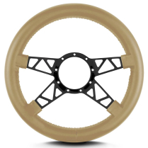 Mark 9 Truss Black Thick Grip Steering Wheel - Tan