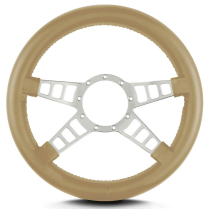 Mark 9 Track GT Gray Thick Grip Steering Wheel - Tan