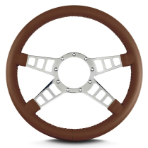 Mark 9 Track GT Polished Std Grip Steering Wheel - Caramel