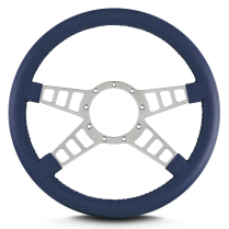 Mark 9 Track GT Gray Standard Grip Steering Wheel - Blue