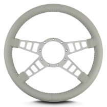 Mark 9 Track GT Gray Standard Grip Steering Wheel - Lt Grey