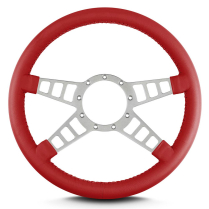 Mark 9 Track GT Gray Standard Grip Steering Wheel - Brt Red