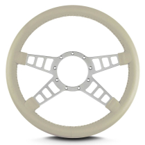 Mark 9 Track GT Gray Standard Grip Steering Wheel - Bone