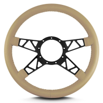 Mark 9 Truss Black Standard Grip Steering Wheel - Tan