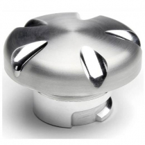 Grooved GM LS Engine Oil Cap - Brushed