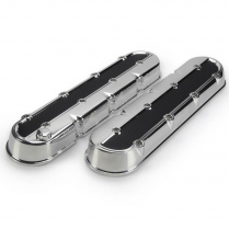 GM LS Valve Cover with Carbon Fiber Insert (Pair) - Polished