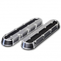 GM LS Valve Cover with Carbon Fiber Insert (Pair) - Brushed