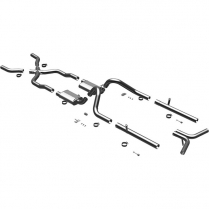 1955-57 Chevy Pass Car 3" Street Cross-Back Exhaust