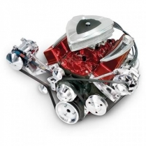 SBC Wide Mount Hi-Flow Pulley/Bracket Kit Alt, Press P/S, AC