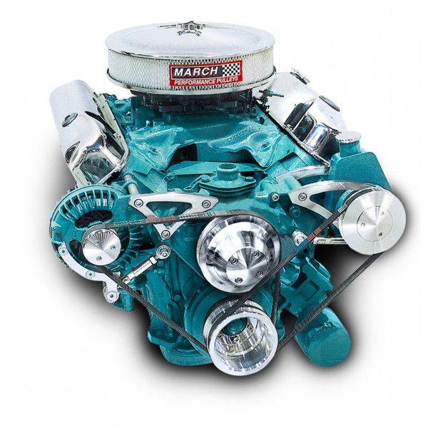 thumbnail image 2 of CVF Racing Black Mopar Big Block Serpentine Pulley Kit 440 Chrysler Dodge Hemi Alternator 2 of 3
