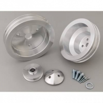 Chevy Small Block SWP 2 Groove Pulley Set - Aluminum