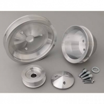 Chevy Small Block SWP 6 Rib Serpentine Pulley Set - Aluminum