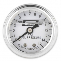 Liquid FilLED 1-1/2-1/8" 0-15 PSI Fuel Pressure Gauge