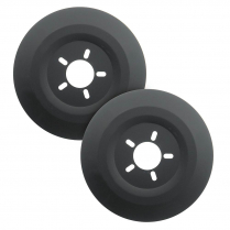 Black 16" Wheel Dust Shields 4-1/2-1/8"/4-3/4" Pattern - Pai