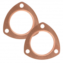 Universal 2-1/2-1/8" 3 Hole Copper Collector Gasket - Pair