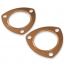 Universal 2-1/2-1/8" 3 Hole Copper Collector Gasket - Pair