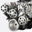 SB Chevy 8-Rib S-Drive Serp Kit with Remote Res - Clear Anod