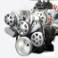 BB Chevy 8-Rib S-Drive Serp Kit w/Plastic Res - Clear Anod