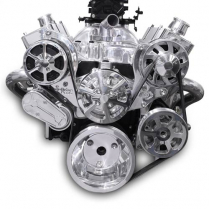 BB Chevy 8-Rib S-Drive Serp Kit for Remote Res - Polished