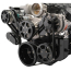 LS 8-Rib S-Drive Serp Kit w/o A/C w/Billet Res - Black Anod
