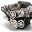 Chevy LS 8-Rib S-Drive Serp Kit w/Plastic Res - Clear Anod