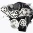 Chevy LS 8-Rib S-Drive Serp Kit with Plastic Res - Machined