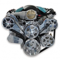 Chevy LS 8-Rib S-Drive Serp Kit for Remote Res - Polished