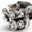 LS 8-Rib S-Drive Serp Kit w/o A/C with Billet Res - Polished