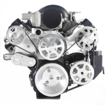 LS 8-Rib S-Drive Serp Kit w/o A/C w/Plastic Res - Machined