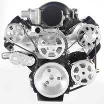 LS 8-Rib S-Drive Serp Kit w/o A/C for Remote Res - Machined