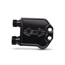 SD7 Sanden A/C Compressor Manifold - Black Anodized