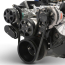 BB Chevy S-Drive Serp Kit no Power Steering - Gloss Black
