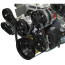 BB Chevy S-Drive Serp Kit wo A/C w/Plastic Res - Matte Black