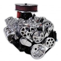 SB Chevy S-Drive Serp Kit with Plastic Reservoir - Polished