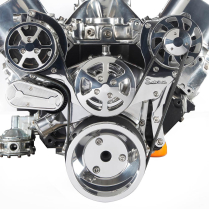 SB Chevy S-Drive Serp Kit no Power Steering - Clear Coat