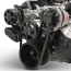 SB Chevy S-Drive Serp Kit no Power Steering - Matte Black